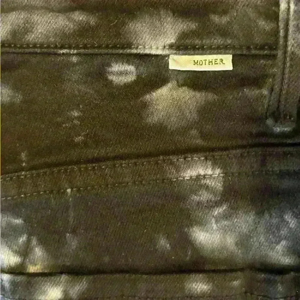 Mother Super Swooner Black Tie Dye Shorts Jeans Winding Paths Size 27 beach - Picture 3 of 5